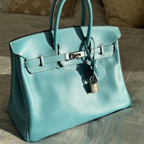 HERMÈS BLUE JEAN SWIFT BIRKIN 25 BAG