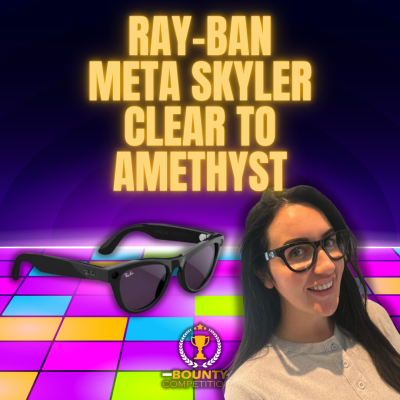 RAY-BAN Meta Skyler Glasses - Shiny Black, Clear to Amethyst Transitions