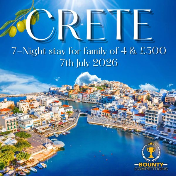 🌞 7-Night Crete Escape for family of 4 & £500 - 7th July 2026 🌞