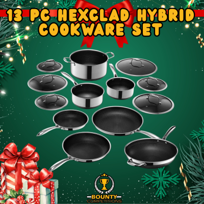 🍳13 pc HexClad Hybrid Cookware Set w/ Lids🍳