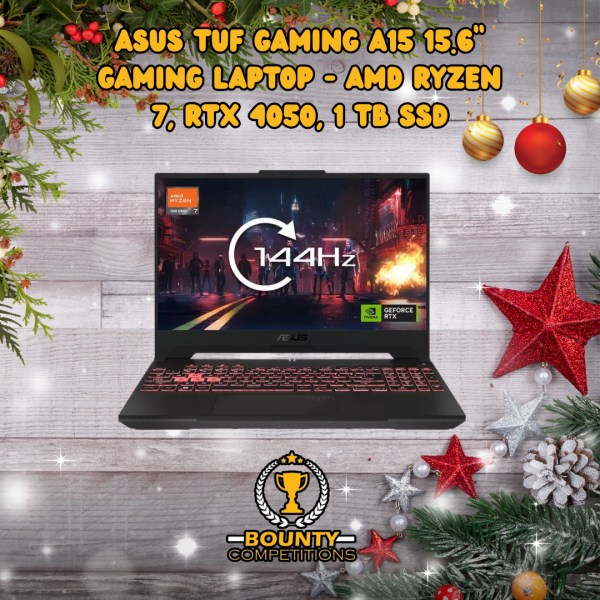 Won ASUS TUF Gaming A15 15.6″ Gaming Laptop – AMD Ryzen 7🪖💻