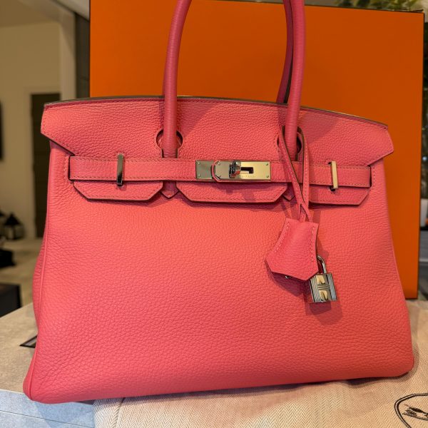 HERMÈS ROSE LIPSTICK TOGO BIRKIN 30 BAG 🩷